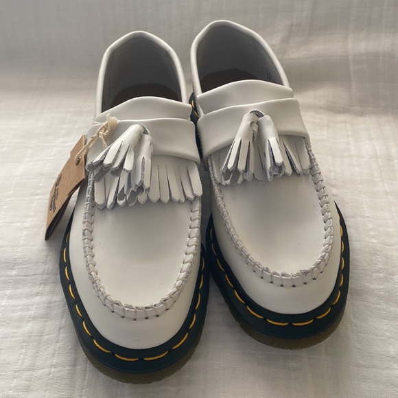 Dr. Martens ADRIAN YELLOW STITCH LEATHER TASSEL LOAFERS ! NWT. Various Sizes - Picture 12 of 13
